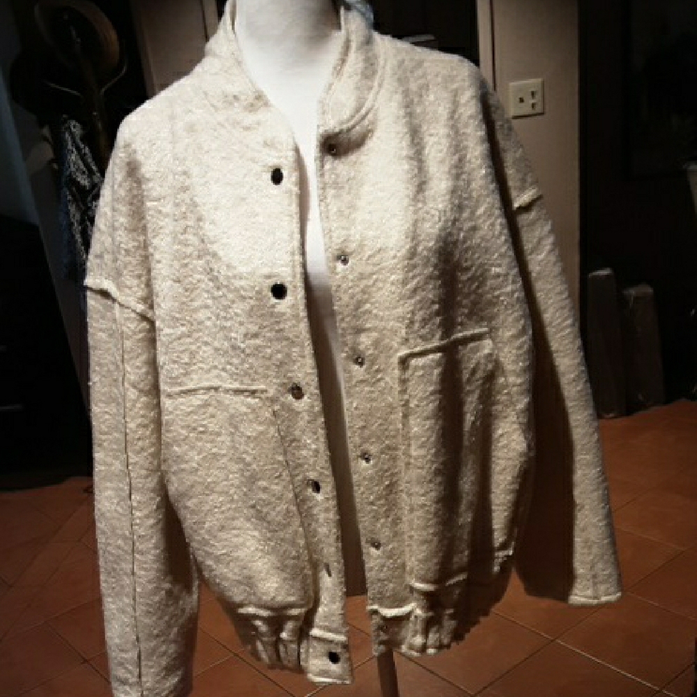 Women's Cream Button-Up Jacket - Picture 10 of 16